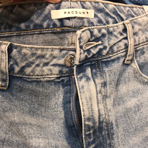 PacSun Light Wash MOM JEANS ripped, distressed 30 - Picture 6 of 7